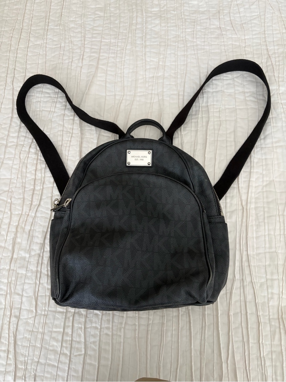 Michael Kors Black Logo Medium JAYCEE Backpack